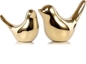 FANTESTICRYAN Small Birds Statues Gold Home Decor